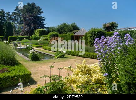 Jardins Abbeywood en été, près de Delamere, Cheshire, Angleterre, Royaume-Uni Banque D'Images