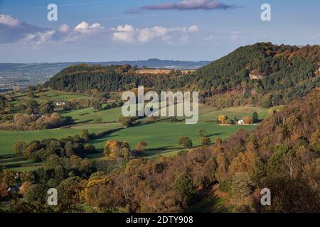 RAW Head et Burwardsley Hill de Bickerton Hill, Cheshire, Angleterre, Royaume-Uni Banque D'Images