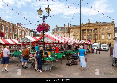 Newark Royal Market, Market place, Newark-on-Trent, Nottinghamshire, Royaume-Uni. Banque D'Images