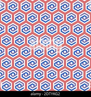 Texture hexagonale multicolore et artistique moderne pour sérigraphie et textile Industries-Seamless six pans vecteur formes géométriques multicolores arrière-plan Illustration de Vecteur