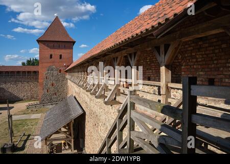Site touristique biélorusse - ancien château rétro de Lida, région de Grodno, Biélorussie. Banque D'Images