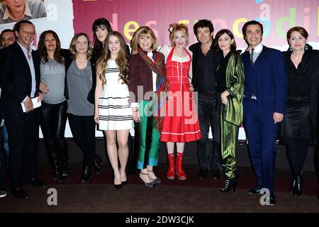 Karole Rocher, Cecile Telerman, Alice Isaaz, Julie Depardieu, Patrick Bruel, Emmanuelle Beart, Ariel Wizman et Cast assistant à la première « les Yeux Jaunes des Crocodiles » à Gaumont Marignan, à Paris, en France, le 31 mars 2014. Photo d'Aurore Marechal/ABACAPRESS.COM Banque D'Images