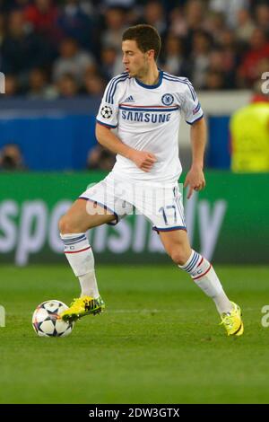 Eden Hazard de Chelsea lors du quart de finale du match de football de la première jambe de l'UEFA Champions League, Paris Saint-Germain vs Chelsea FC au stade du Parc-des-Princes à Paris, France, le 2 avril 2014. Paris a gagné 3-1. Photo de Henri Szwarc/ABACAPRESS.COM Banque D'Images