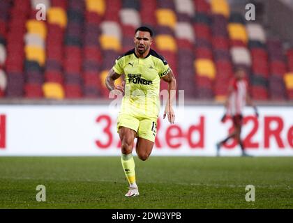 Brentford Community Stadium, Londres, Royaume-Uni. 22 décembre 2020. Coupe de football de l'Angleterre football, Carabao Cup, Brentford FC contre Newcastle United; Callum Wilson de Newcastle United Credit: Action plus Sports/Alay Live News Banque D'Images