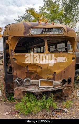 Liquidation d'un chantier automobile d'Albuquerque, Nouveau-Mexique Banque D'Images