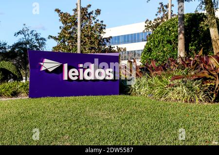 Leidos signe à l'immeuble de bureaux à Orlando, Floride, États-Unis. Banque D'Images