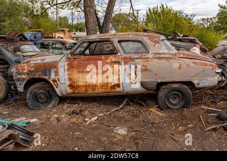 Liquidation d'un chantier automobile d'Albuquerque, Nouveau-Mexique Banque D'Images