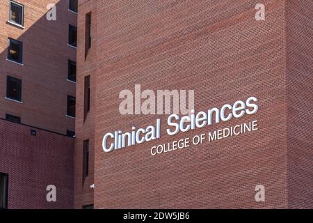 Signe du Clinical Sciences College of Medicine sur le MUSC Clinical Sciences Building à Charleston, Caroline du Sud, États-Unis. Banque D'Images