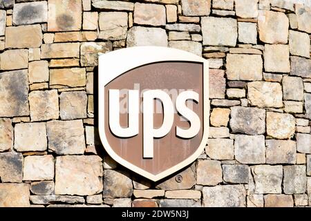 UPS signe au siège social et régional UPS. Atlanta, Géorgie, États-Unis Banque D'Images