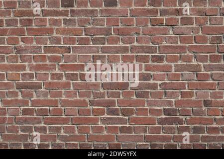 Rouge vieux mur de brique fond grunge texture Banque D'Images