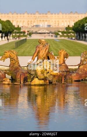 Atmosphère au Château de Versailles pendant la nuit européenne des musées, le 17 mai 2014, à Versailles, près de Paris, France. Photo de Romain BoE/ABACAPRESS.COM Banque D'Images