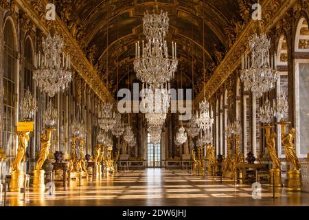 Atmosphère au Château de Versailles pendant la nuit européenne des musées, le 17 mai 2014, à Versailles, près de Paris, France. Photo de Romain BoE/ABACAPRESS.COM Banque D'Images