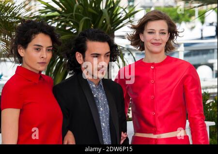 Céline Sallette, Rachid Youcef et Nailia Harzoune à un photocall pour le film Geronimo dans le cadre du 67ème Festival International du film de Cannes, dans le sud de la France, le 20 mai 2014. Photo de Nicolas Genin/ABACAPRESS.COM Banque D'Images