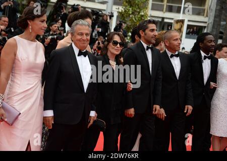 Medi Sadoun, Ary Abittan, Frédéric Chau et Noom Diawara, Christian Clavier, Chantal Lauby, Frédéric Bel, Elodie Fontan arrivée au Palais des Festivals pour la projection du film Jimmy Hall dans le cadre du 67ème Festival de Cannes, France, le 22 mai 2014. Photo de Nicolas Briquet/ABACAPRESS.COM Banque D'Images