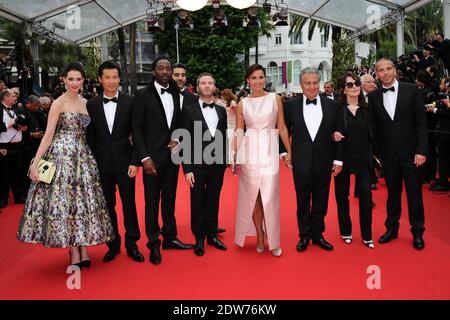 Medi Sadoun, Ary Abittan, Frederic Chau et Noom Diawara, Christian Clavier, Chantal Lauby, Frédéric Bel, Elodie Fontan arrivée au Palais des Festivals pour la projection du film Jimmy's Hall dans le cadre du 67ème Festival de Cannes, France, le 22 mai 2014. Photo d'Aurore Marechal/ABACAPRESS.COM Banque D'Images