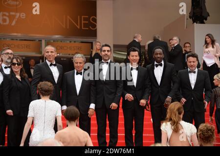 Medi Sadoun, Ary Abittan, Frédéric Chau et Noom Diawara, Christian Clavier, Chantal Lauby, Frédéric Bel, Elodie Fontan arrivée au Palais des Festivals pour la projection du film Jimmy Hall dans le cadre du 67ème Festival de Cannes, France, le 22 mai 2014. Photo de Nicolas Briquet/ABACAPRESS.COM Banque D'Images