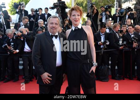 Perico Legasse, Natacha Polony arrivée au Palais des Festivals pour la cérémonie de clôture et la projection du film pour une Poignee de dollars réalisé par Sergio Leone dans le cadre du 67ème Festival de Cannes le 24 mai 2014. Photo de Nicolas Briquet/ABACAPRESS.COM Banque D'Images