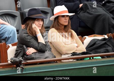 Karine Ferri regardant un match lors de la première partie de l'Open de tennis français à l'arène Roland Garros à Paris, France, le 26 mai 2014. Photo de Laurent Zabulon/ABACAPRESS.COM Banque D'Images