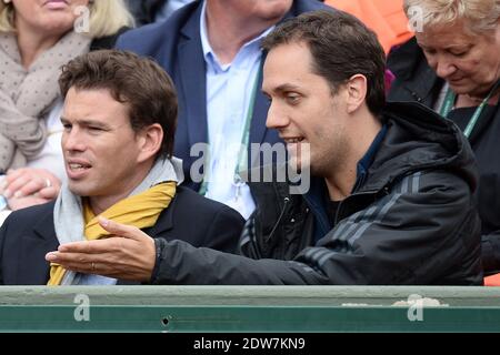 Fabien Marsaud (Grand corps Malade) regardant un match lors de la première partie de l'Open de tennis français à l'arène Roland Garros à Paris, France, le 26 mai 2014. Photo de Laurent Zabulon/ABACAPRESS.COM Banque D'Images