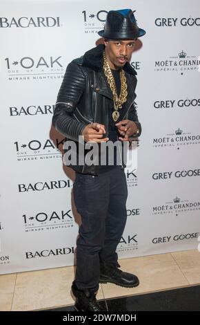 Nick Cannon arrive au 1 OAK Nightclub du Mirage à Las Vegas, Nevada, Etats-Unis le 25 mai 2014. Photo de Kobby Dagan/ABACAPRESS.COM Banque D'Images