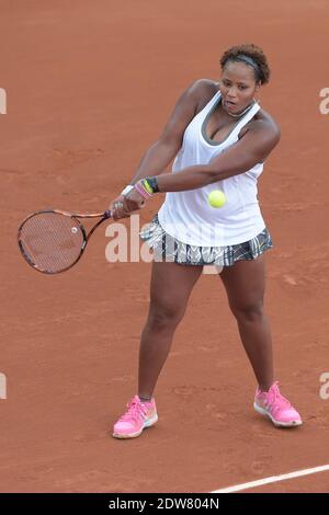 Taylor Townsend aux États-Unis jouant au troisième tour de l'Open de tennis français 2014 au stade Roland-Garros, Paris, France, le 30 mai 2014. Photo de Henri Szwarc/ABACAPRESS.COM Banque D'Images