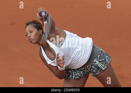 Taylor Townsend aux États-Unis jouant au troisième tour de l'Open de tennis français 2014 au stade Roland-Garros, Paris, France, le 30 mai 2014. Photo de Henri Szwarc/ABACAPRESS.COM Banque D'Images