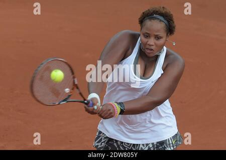 Taylor Townsend aux États-Unis jouant au troisième tour de l'Open de tennis français 2014 au stade Roland-Garros, Paris, France, le 30 mai 2014. Photo de Henri Szwarc/ABACAPRESS.COM Banque D'Images