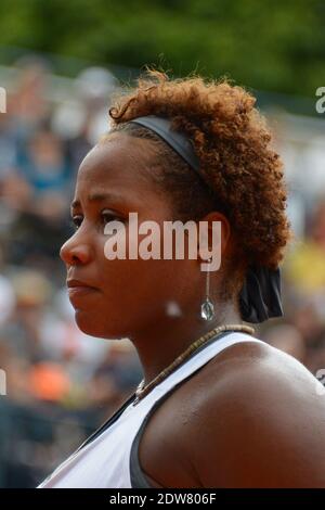 Taylor Townsend aux États-Unis jouant au troisième tour de l'Open de tennis français 2014 au stade Roland-Garros, Paris, France, le 30 mai 2014. Photo de Henri Szwarc/ABACAPRESS.COM Banque D'Images