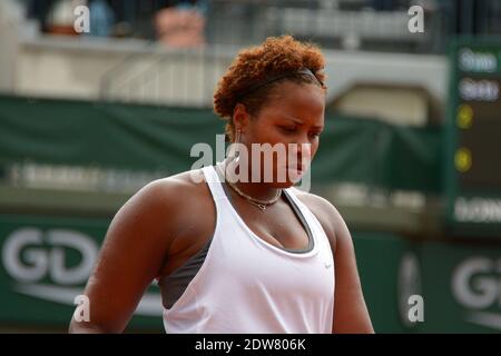 Taylor Townsend aux États-Unis jouant au troisième tour de l'Open de tennis français 2014 au stade Roland-Garros, Paris, France, le 30 mai 2014. Photo de Henri Szwarc/ABACAPRESS.COM Banque D'Images