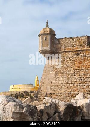 Forteresse de Peniche dans la municipalité de Leiria district appelé Fortaleza De Peniche Banque D'Images