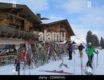 Berghuette Piz Seteur, Dolomiten, Italie Banque D'Images