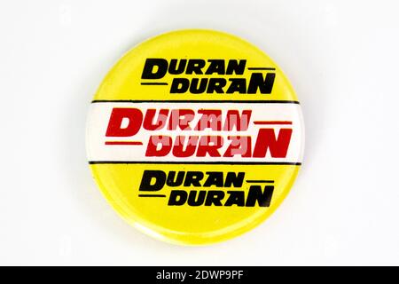 Badge DURAN Duran Button Banque D'Images