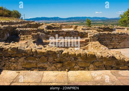 Grosseto, Italie - 4 septembre 2020. Les ruines de Roselle ou Rusellae, une ancienne ville étrusque et romaine en Toscane Banque D'Images