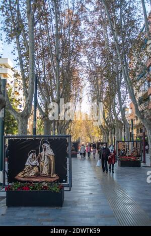 Images de Salzillo dissipé sur la Gran Vía Alfonso X el Sabio à Murcie Espagne Banque D'Images