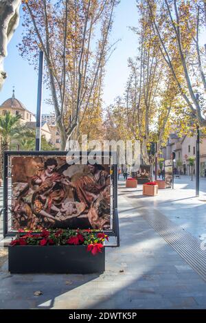 Images de Salzillo dissipé sur la Gran Vía Alfonso X el Sabio à Murcie Espagne Banque D'Images