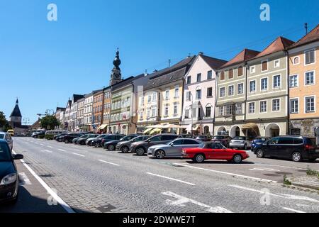 Stadtplatz à Braunau am Inn, Oberösterreich, Österreich Banque D'Images