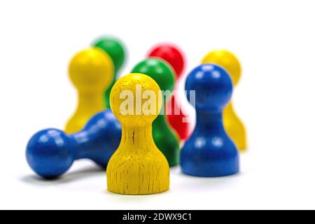 Jouez à des figures pour divers jeux de société Banque D'Images