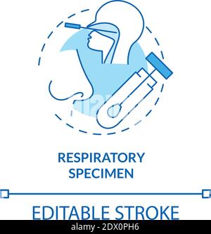 Icône de concept d'échantillon respiratoire Illustration de Vecteur