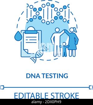 Icône de concept de test d'ADN Illustration de Vecteur