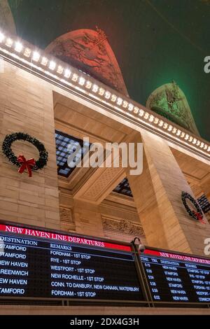 Grand Central Terminal de New York City est décoré pour la saison de vacances, USA Banque D'Images