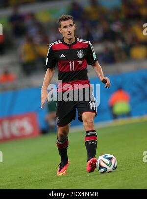 Miroslav Klose, Allemagne - demi-finale de la coupe du monde de la FIFA Brésil / Allemagne à Estadio Mineirao, Belo Horizonte, Brésil, 8 juillet 2014. L'Allemagne a gagné 7-1. Photo de Giuliano Bevilacqua/ABACAPRESS.COM Banque D'Images