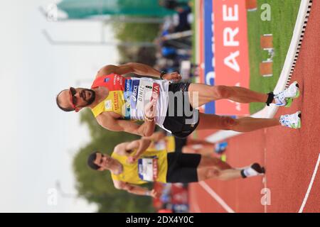 Yohann Diniz lors des championnats d'élite français 2014, au stade Georges-Hebert, à Reims, France, le 13 juillet 2014. Photo de Pasco/ABACAPRESS.COM Banque D'Images