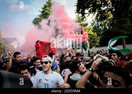 Des dizaines de milliers de manifestants pro-palestiniens ont manifesté contre l'action militaire israélienne pour montrer leur soutien au peuple palestinien à Paris, en France, le 23 juillet 2014. Photo de Audrey Poree/ABACAPRESS.COM Banque D'Images