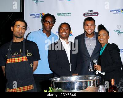 Will Monfret, Gael Monfils et JO-Wilfred Tsonga participent au 15e Gala annuel Taste of tennis au W à New York City, NY, USA, le 20 août 2014. Photo de Donna Ward/ABACAPRESS.COM Banque D'Images