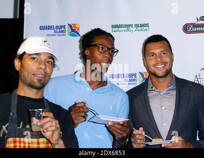 Will Monfret, Gael Monfils et JO-Wilfred Tsonga participent au 15e Gala annuel Taste of tennis au W à New York City, NY, USA, le 20 août 2014. Photo de Donna Ward/ABACAPRESS.COM Banque D'Images