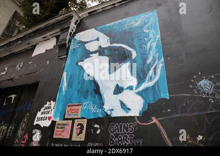 Vue extérieure de la maison de Serge Gainsbourg, à Paris, France. 22 août 2014. Photo d'Edouard Grandjean/ABACAPRESS.COM Banque D'Images