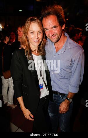 Exclusif - Stephane de Groodt et son épouse Odile d'Oultremont assistent à la fête du 7ème Festival du film d'Angoulême à Angoulême, France, le 24 août 2014. Photo de Jerome Domine/ABACAPRESS.COM Banque D'Images