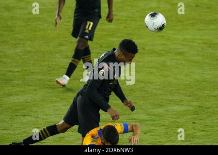 Stade Exploria, Orlando, Floride, États-Unis, le 22 décembre 2020, le défenseur du LAFFC Mark-anthony Kaye #14 remporte le titre lors de la finale de la CONCACAF Champions League. (Crédit photo : Marty Jean-Louis) Banque D'Images