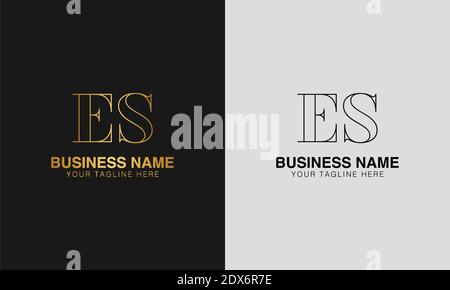 ES E S base initiale abstrait moderne minimaliste logo créatif, image de modèle vectoriel. logo logotype de luxe, logo initial. Illustration de Vecteur