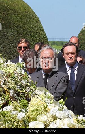 Service funéraire de la baronne Philippine de Rothschild dans son château 'Château Mouton Rothschild' à Pauillac, France, le 1er septembre 2014. Plus d'un millier de personnes ont assisté aux funérailles de la baronne. Photo : mari Jean-Pierre de Beaumarchais. Photo de Patrick Bernard-Fabien Cottereau/ABACAPRESS.COM Banque D'Images